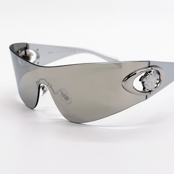 NEW VE2280 1000/6G VERSACE SHIELD UNISEX SUNGLASSES VE2280 10006G - Picture 1 of 9